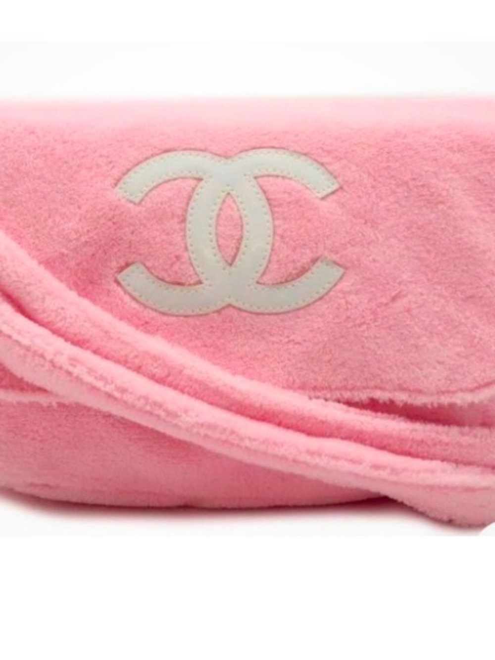 Authentic Chanel GWP Pink terrycloth Crossbody - Picture 3 of 7